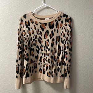 A New Day. Cheetah Print Knit Sweater